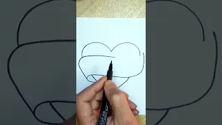 como desenhar um coração de amor facil e rápido