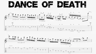 Iron Maiden - DANCE OF DEATH - Guitar Solos Tutorial (Tab + Sheet Music)