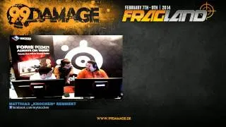 99Damage Knochen Interview mit Cover auf der Fragland-LAN