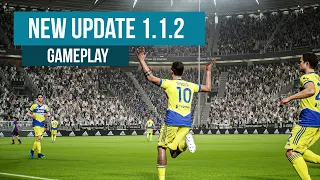 Efootball 2022 test  New Update 1.1.2  juventus vs Barcelona  - PC