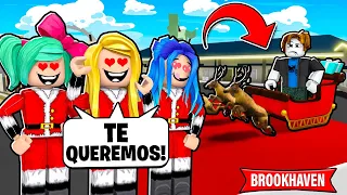 CAZANDO INTERESADAS CON EL TRINEO de SANTA CLAUS en BROOKHAVEN! 🤣🏡 - Roblox YoSoyLoki