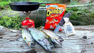 3 SPECIES Trout Catch & Cook!!! Mountain Fishing (Underwater Bites)