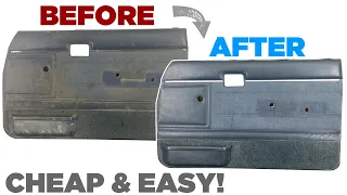 How to: Clean/Restore Old Dirty Truck/Car Door Panels/Cards - Cheap & Easy!