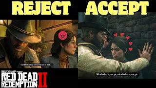 Accept vs Reject Mary's request and go on a Date with her (All choices) - Red Dead Redemption 2