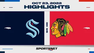 NHL Highlights | Kraken vs. Blackhawks - October 23, 2022