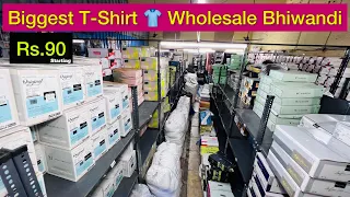 ₹90 Biggest T-Shirt Wholesaler ( Bhiwandi ) 6,000 Sq.Ft Biggest Warehouse