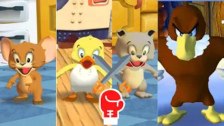 Tom and Jerry War of the Whiskers Snow Theme: Jerry y Duckling vs Tyke y Eagle HD - Funny Cartoon