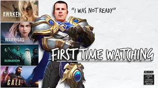 He wasnt ready for all of these cinematics | First Time League of Legends Cinematic Reaction