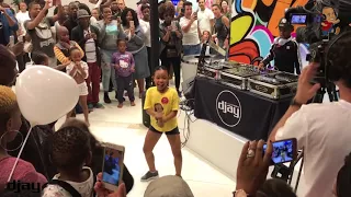 DJ Arch Jnr Performing At Sandton City Mall Fun District Launch With His Dancer BK.