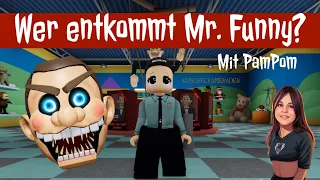 Hilfeeeee !!!! Können wir Mr. Funny's SPIELZEUGLADEN ENTKOMMEN?! 💢 Roblox Obby 💢