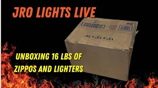 JRO_LIGHTS LIVE!!! Unboxing 16 lbs of Zippos!