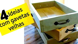 NUNCA MAIS JOGUE FORA!! 4 IDEIAS INCRÍVEIS E ÚTEIS PARA REUTILIZAR GAVETAS VELHAS!