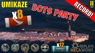 Bots Party!! Umikaze 8 Kills & 59k Damage | World of Warships Gameplay