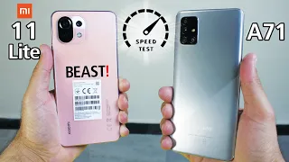 Xiaomi Mi 11 Lite vs Samsung Galaxy A71 - Speed Test | ITS A BEAST 😨