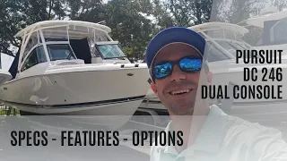 New 2023 Pursuit DC 246 Dual Console Boat Walkaround Review