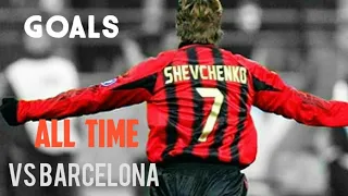 Andriy Shevchenko ● Goals vs BARCELONA ■ ALL TIME