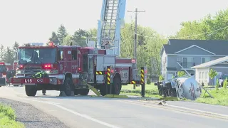 UPDATE: Highway 91 lanes reopen after ethanol tanker rollover crash in Oshkosh