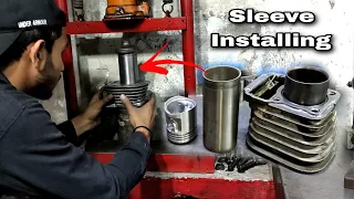 How to Install cylinder Sleeve and liner in bike engine | Hindi & Urdu