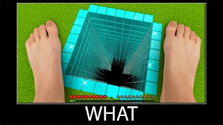 Minecraft wait what meme part 260 realistic diamond boots