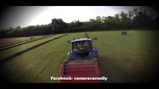 Drone nell' Agricoltura - Trattore imballaggio fieno