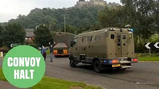 Protestors Stopping Nuclear Convoy By Jumping In Front Of Trucks