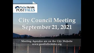 Post Falls City Council Meeting - September 21, 2021