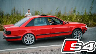 Qattro Start From the Redline. First 0-100 km/h Acceleration! Audi S4 Full Restoration