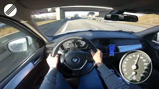 BMW X5 E70 3.0d Stage 2 Infinitas TOP SPEED DRIVE ON GERMAN AUTOBAHN 🏎