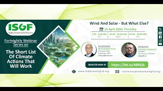 ISGF WEBINAR | The Short List Of Climate Actions That Will Work -  Wind & Solar But What Else?