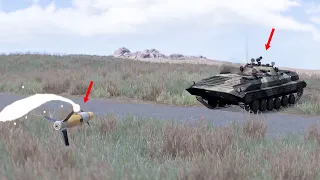 JAVELIN AGGRESSIVELY BULLIED RUSSIAN BMP-2 in KHARKIV - Hunting Russian TANKS | arma 3