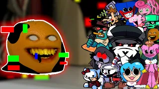 FNF Sliced(Vs Corrupted Annoying Orange) But Different Characters Sing It🎵Everyone(Learn With Pibby)