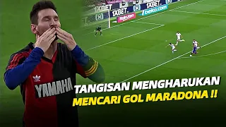 MENGHARUKAN !! Lihatlah Bagaimana Messi Menunjukkan Rasa Cintanya Pada Maradona di Atas Lapangan