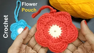 How to Crochet a Flower Pouch | Crochet Tutorial