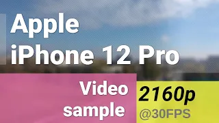2160p 4K @ 30fps (main camera) Apple iPhone 12 Pro video sample