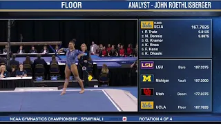 Kyla Ross 2019 Floor at NCAA Semifinals 9.950