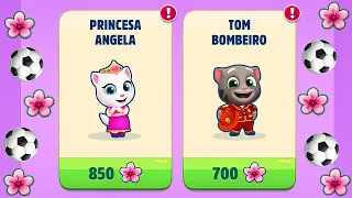 Talking Tom Gold Run Football fever FLOWER POWER event Fireman Tom vs Princess Angela vs Roy Raccoon