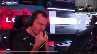 Tarik reacts to a video of ANGE1 taking snus that gets them penalized at Champions 2023