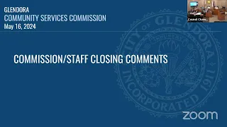 Community Services Commission Meeting  | May 16, 2024