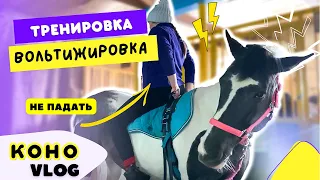 VLOG  с конюшни | вольтижировка | тренировка по верховой езде для начинающих | конный клуб Яровит