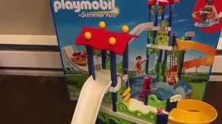 Playing with the new PLAYMOBIL Water Park with Slides 6669