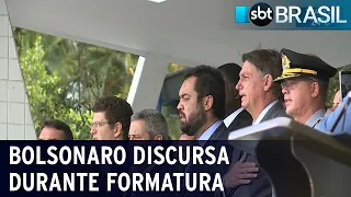 Bolsonaro ataca a imprensa durante formatura de recrutas da PM no RJ | SBT Brasil (18/12/20)