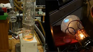 Giant glass diffusion pump and cathode ray tube demo