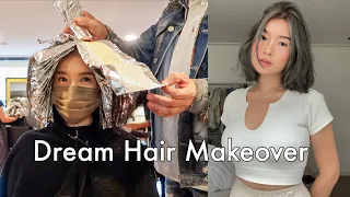 vlog | Ash gray balayage hair transformation, no secrets q+a, new makeup haul!