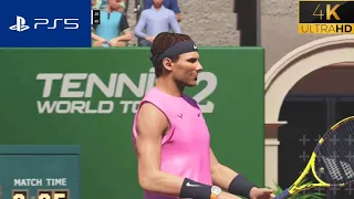 Tennis World Tour 2 Gameplay PS5 4K 60FPS | Rafael Nadal vs Roger Federer