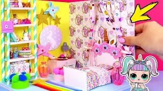 DIY Miniature Unicorn Dollhouse Room LOL SURPRISE