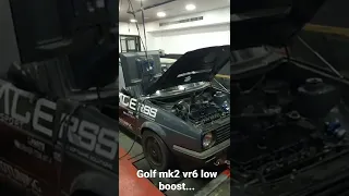 Vw golf mk2 4x4 low boost run .. #golf #golfmk2 #vr6 #vr6turbo #mustangdyno #rawpower #motec