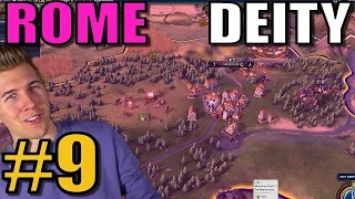 Civilization 6: Rome [Deity TSL Earth Map w/16 civs] Part 9 - Civ 6 Gameplay / Let's Play