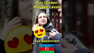 Turk Bayragin Cox Sevirem Rus Qizdan Maragli Cavab  #azerbaycan #keşfet #shorts #sorgu