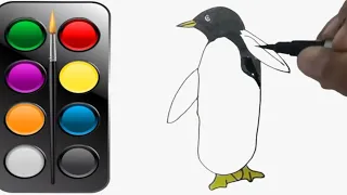 How to Draw a Penguin For Kids, Penguin Drawing, Jassu Kids Arts