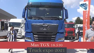 2021 MAN TGX 18.510 4x2 Tractor Truck Interiror and Exterior Walkaround Truck Expo 2021